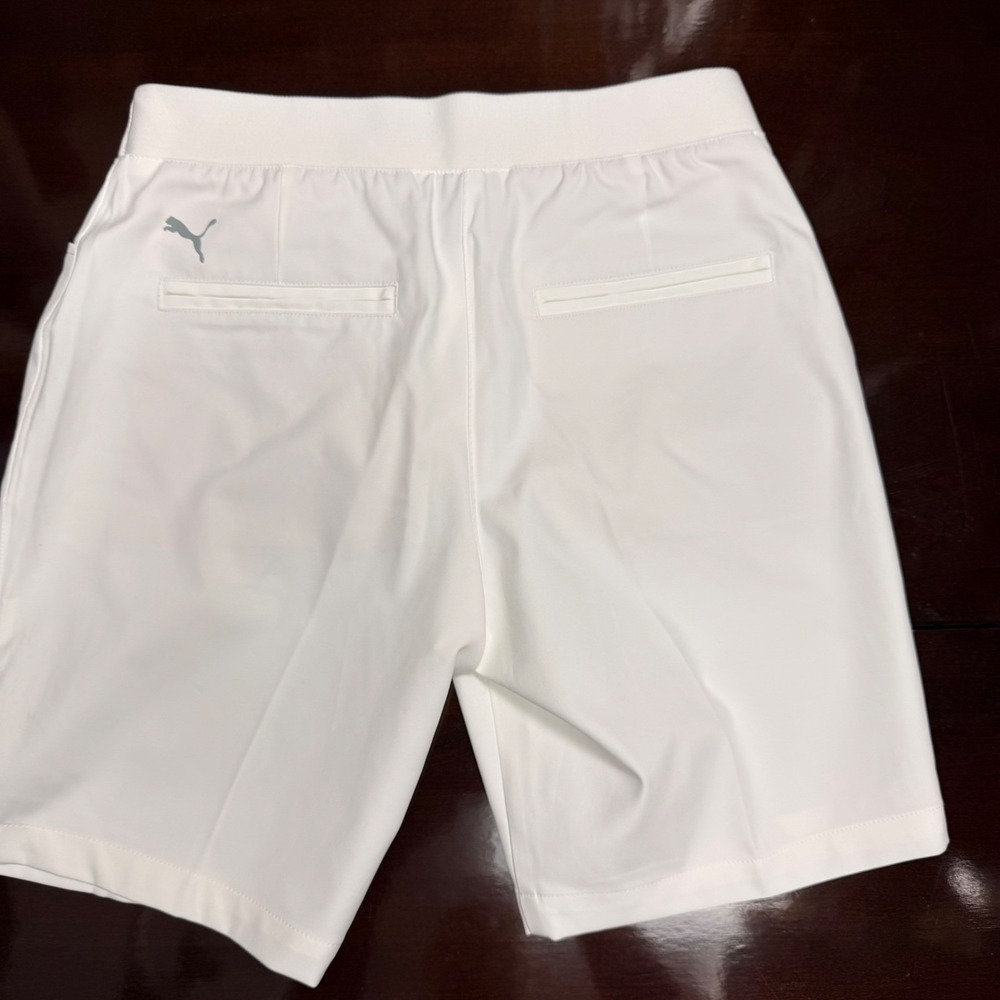 Puma Womens Golf Shorts White DryCell Stretch 577944-02 Size S NWT